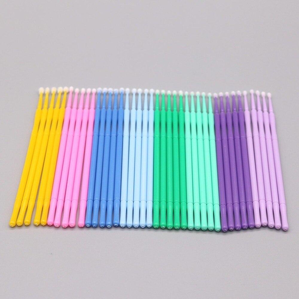 Eyelash Extension Adhesive - 100 шт./лот, микро-кисточки для макияжа, одноразовые