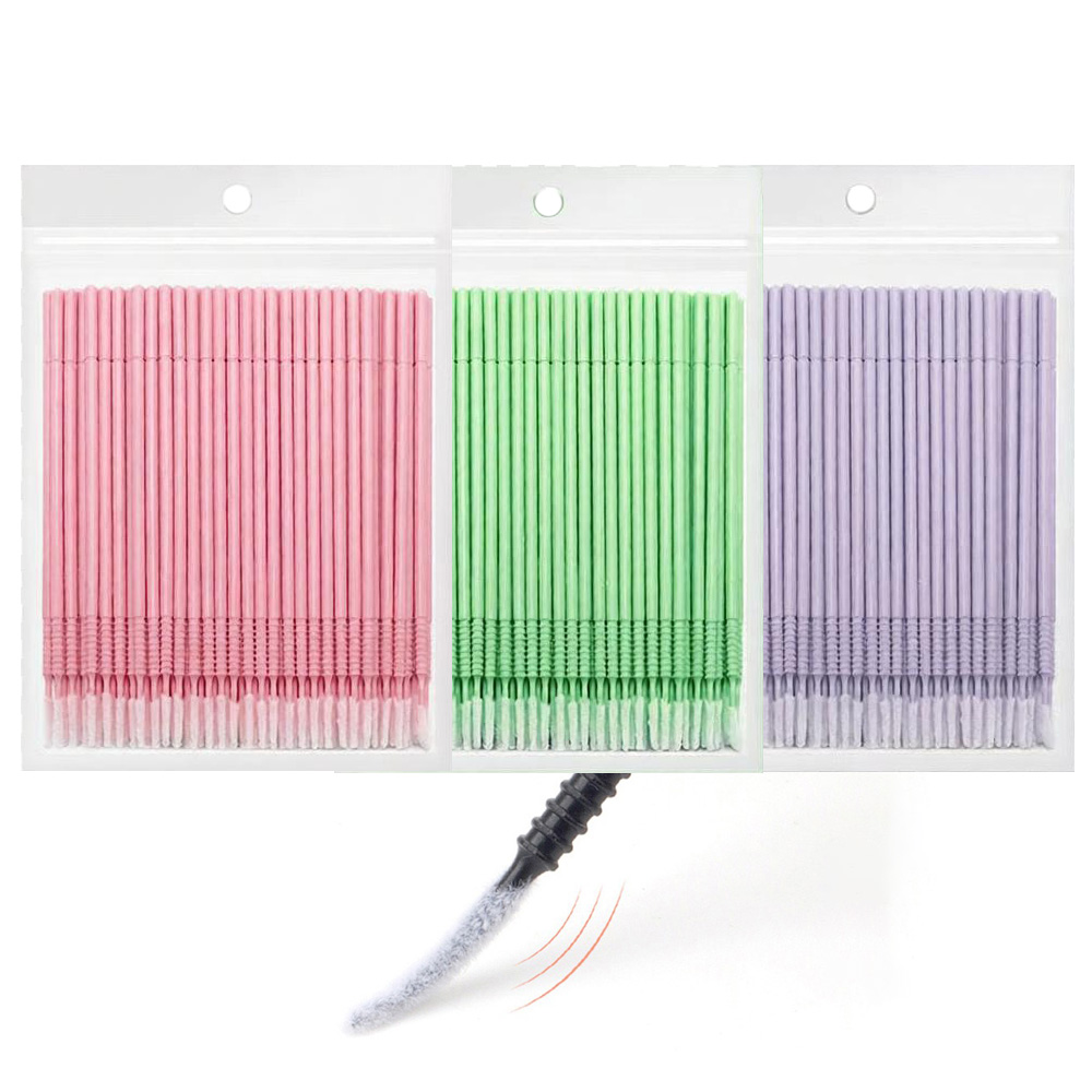 Eyelash Extension Adhesive - 500 шт. аппликаторов для очистки ресниц: