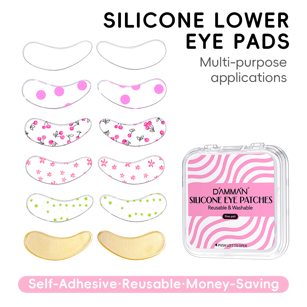 Eyelash Extension Adhesive - Многоразовые силиконовые патчи DAMMAN 1/5 пары