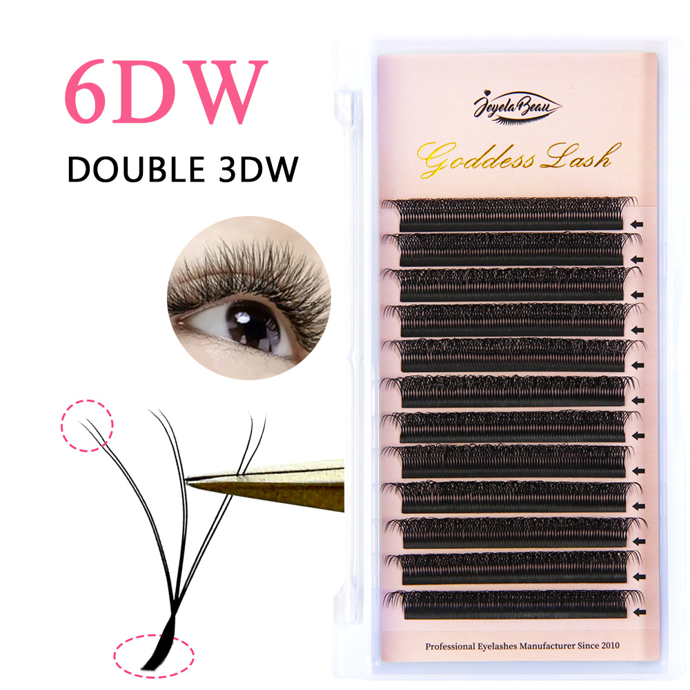 Eyelash Extension Double Volume - Наращивание ресниц Goddess Double 3D/4D/6D/8D W-образной