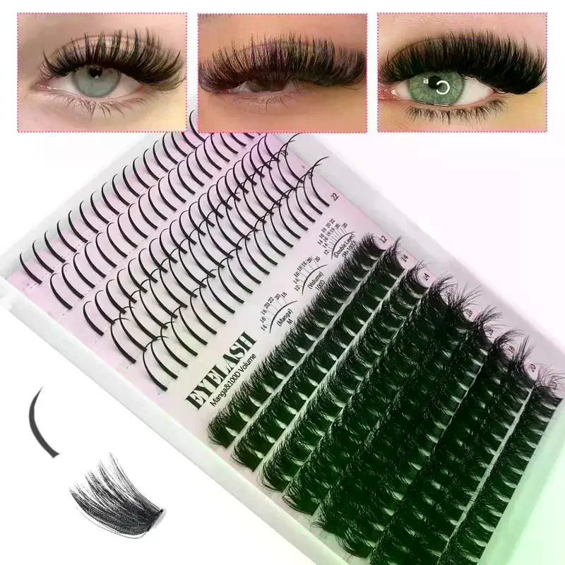 Eyelash Extension Individual - Набор пучковых ресниц: объемные индивидуальные ресницы-кластеры