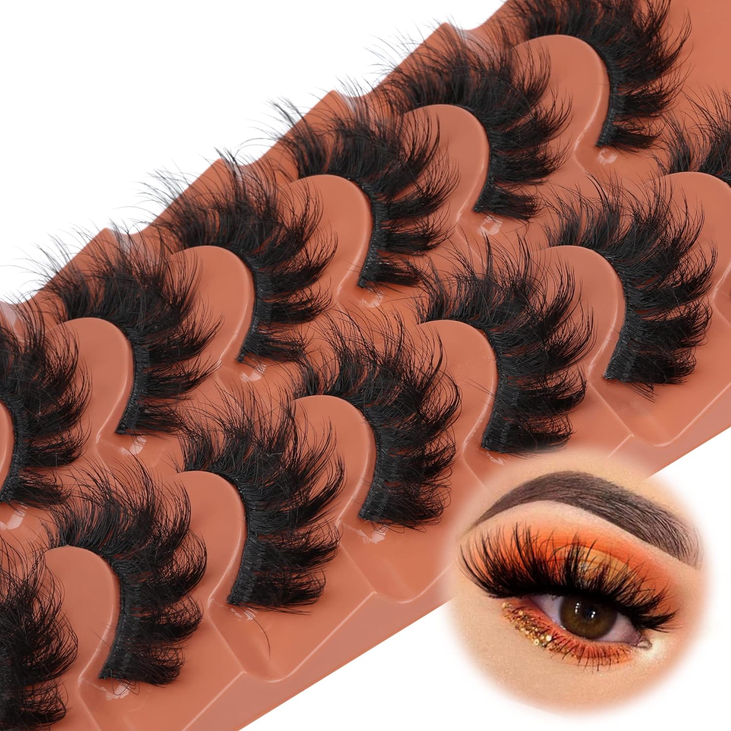 7 пар пушистых ресниц 8D накла – обзор и цена Eyelash Extension Cat Eye
