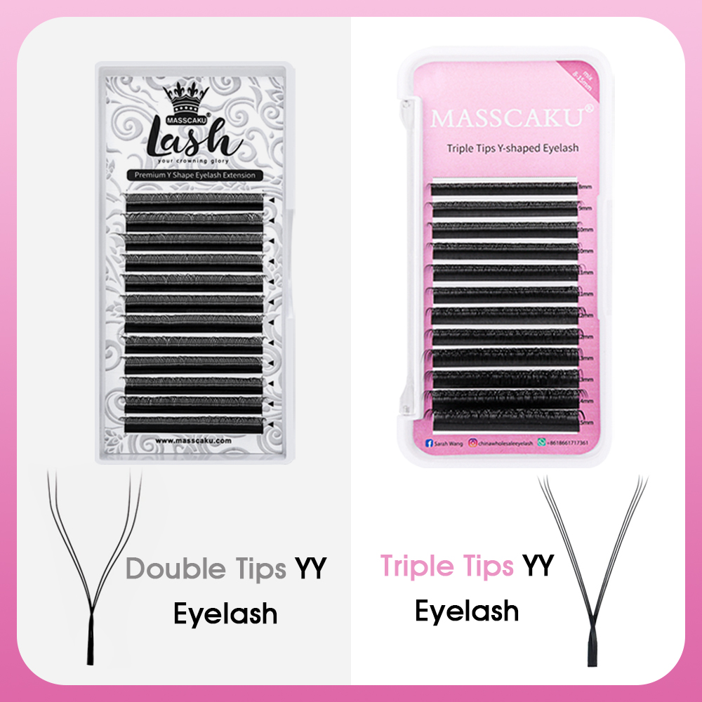 10 упаковок/лот MASSCAKU YY-об – обзор и цена Eyelash Extension Double Volume