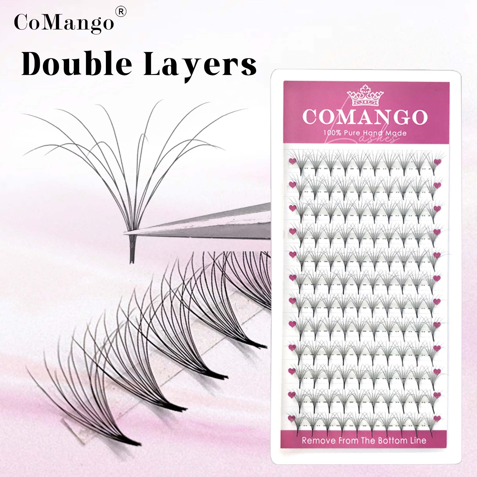 COMANGO симпатичные двухслойны – обзор и цена Eyelash Extension Double Volume