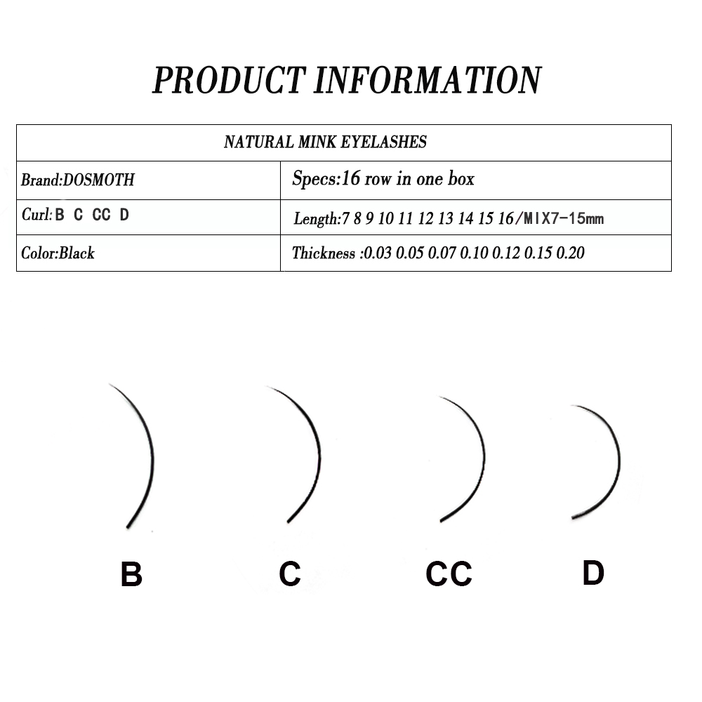 DOSMOTH 10 коробок 16 рядов 7- – обзор и цена Individual Lash Tray