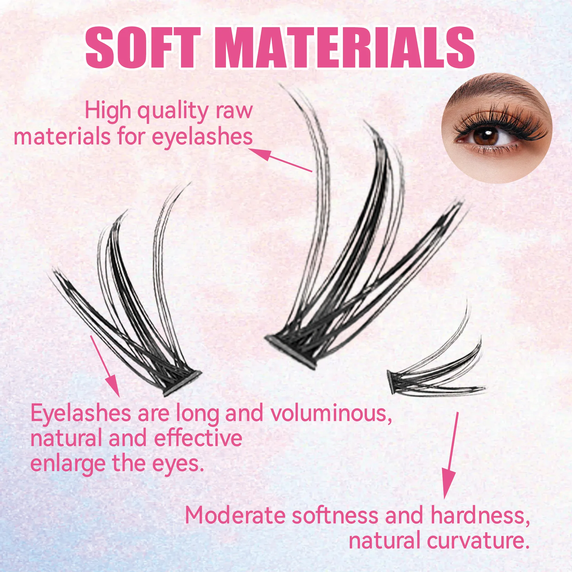 Накладные ресницы, 200 шт., кл – обзор и цена Eyelash Extension Full Set