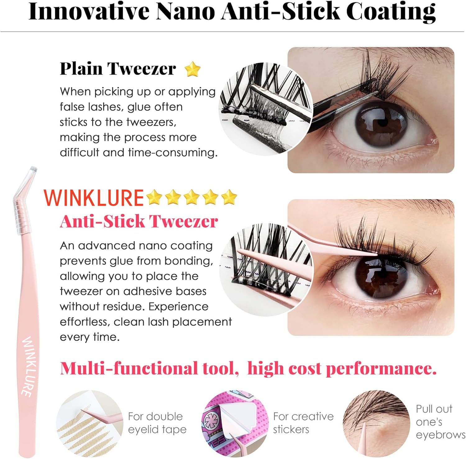 Накладные ресницы WINKLURE, са – обзор и цена Eyelash Extension Cat Eye